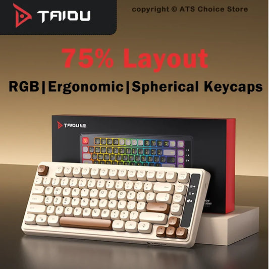 82 Key 75% RGB Keyboard with Spherical Keycaps