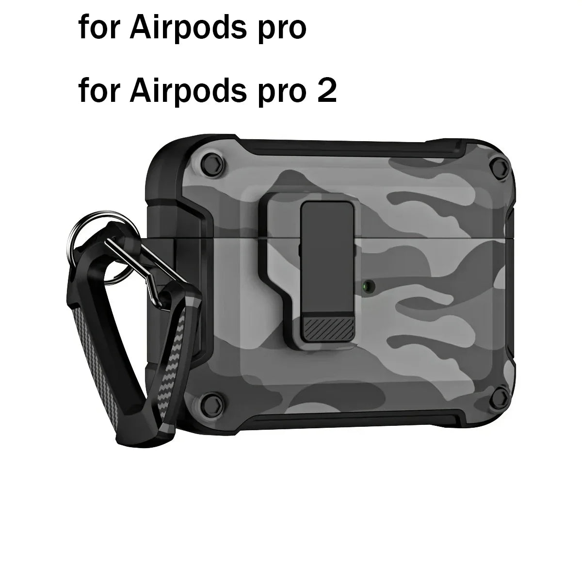 Magnetic Lock Case for AirPods Pro with Quick-Open Clip