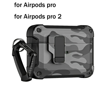 Magnetic Lock Case for AirPods Pro with Quick-Open Clip