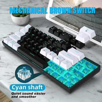60% Compact Mechanical Keyboard with Blue Switches