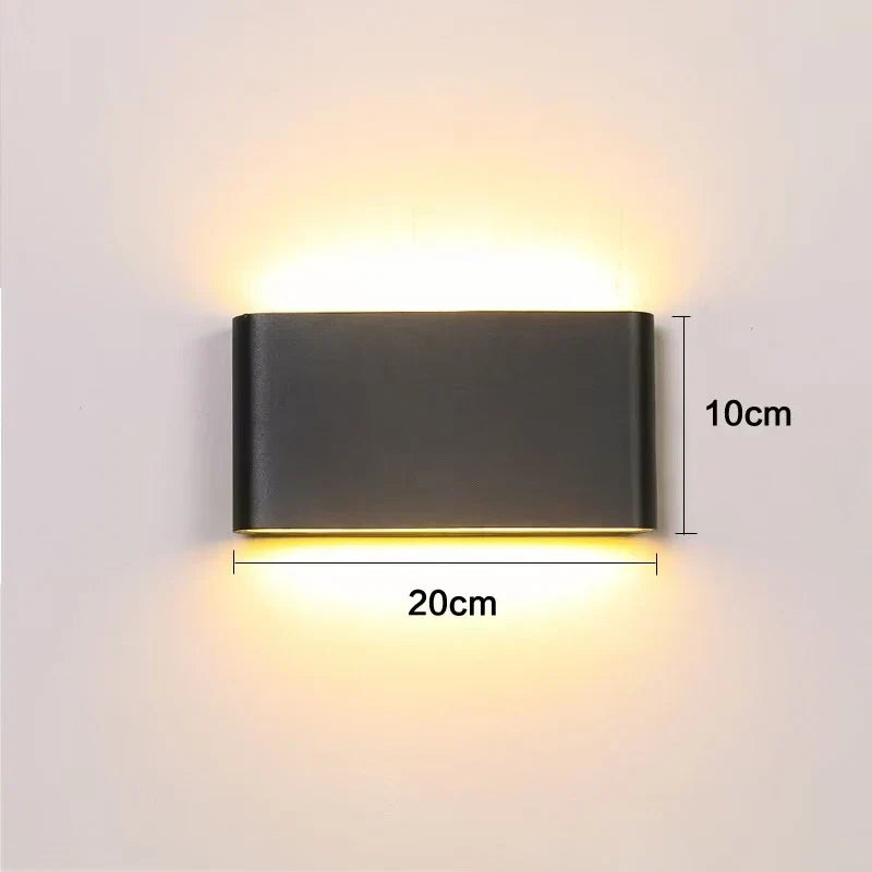 Aluminium Up and Down Wall Light, 12W, 90 to 260V
