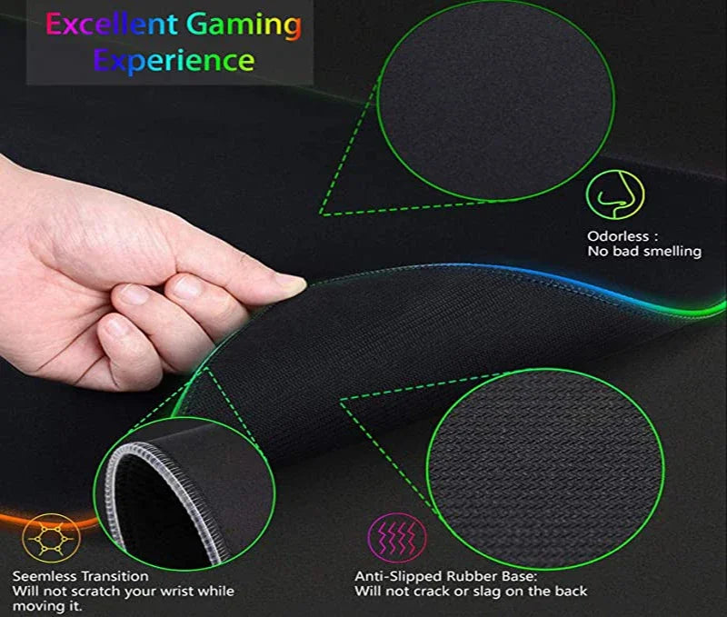 RGB Extended Gaming Mouse Pad, up to 1000 x 500 mm