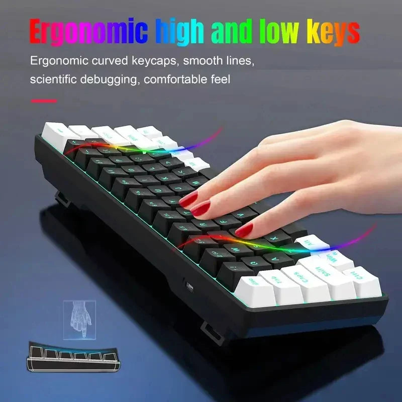60% Compact Mechanical Keyboard with Blue Switches