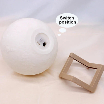 Moon Lamp LED Night Light with Stand, Battery Powered