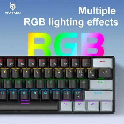 K61 Mini Mechanical Keyboard, 61 Keys, RGB
