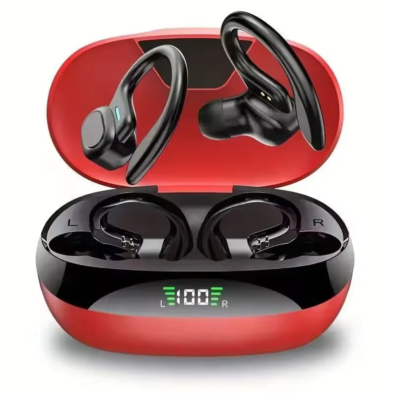 Ear Hook Sports Earbuds with 300mAh Case, Bluetooth 5.3