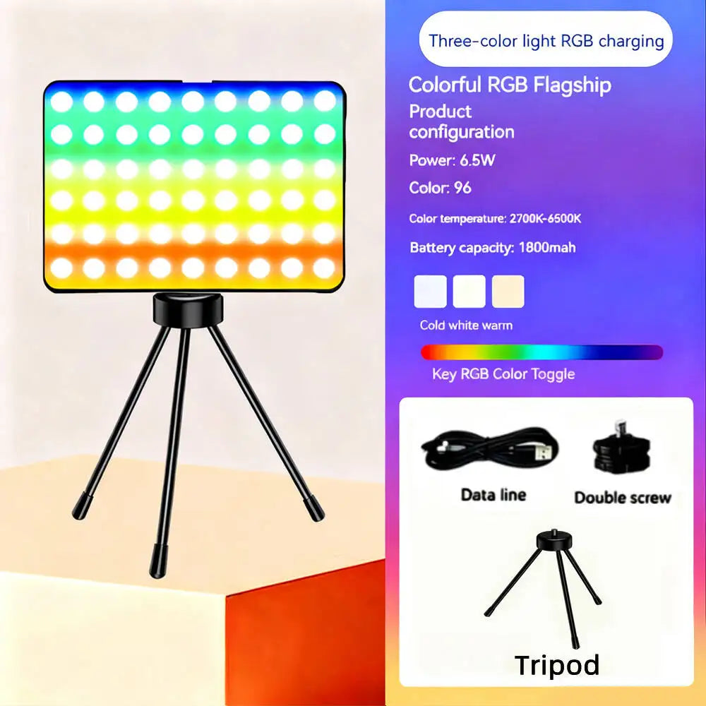 RGB Video Light Kit, 2700K to 6500K, Camera Mountable