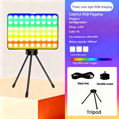 RGB Video Light Kit, 2700K to 6500K, Camera Mountable