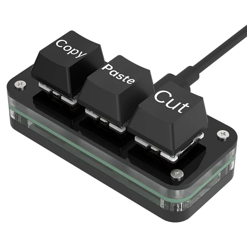 Three-Key Macro Mechanical Keypad, Hot Swappable