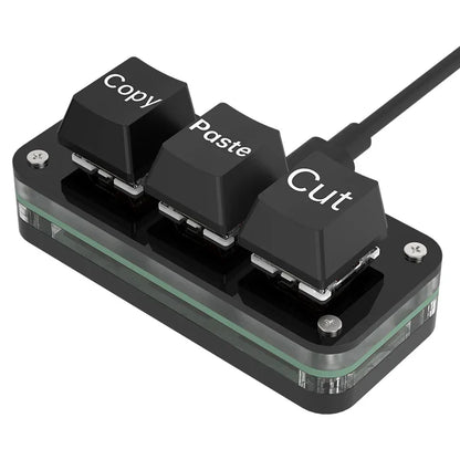 Three-Key Macro Mechanical Keypad, Hot Swappable