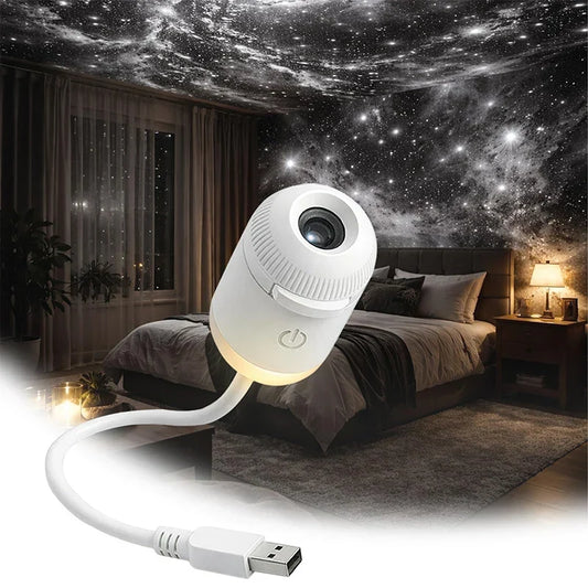 Mini Galaxy Star Projector with Interchangeable Slides