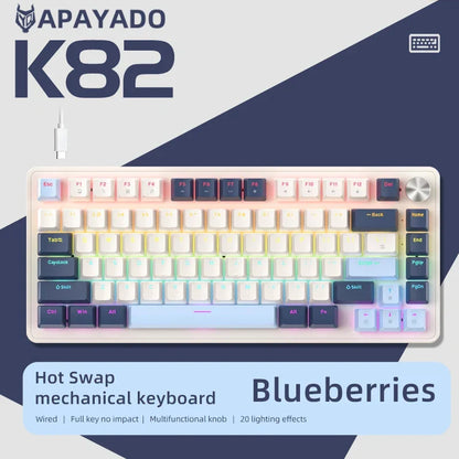 75% Mechanical Keyboard with Media Knob, Wired