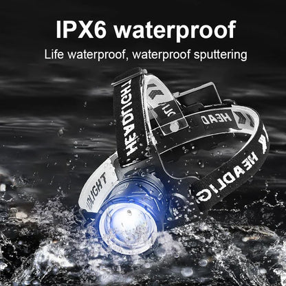 High Output LED Headlamp, 50W, Rechargeable