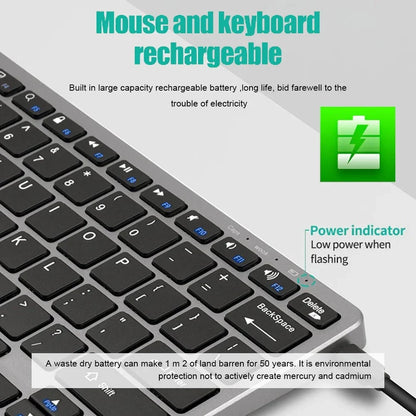 KM02 Wireless Keyboard, Bluetooth 5.0 and 2.4G