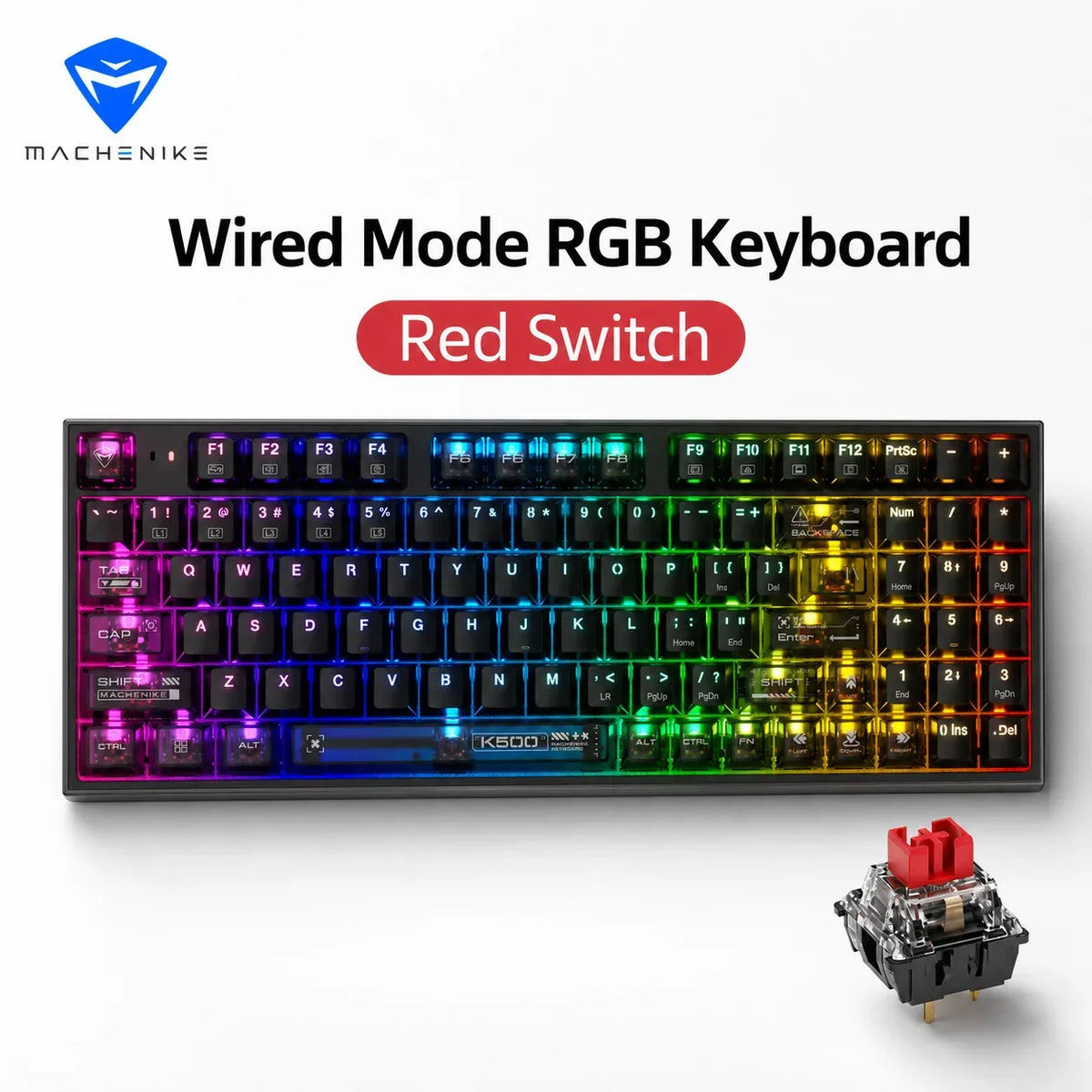 K500 Wired Mechanical Gaming Keyboard, Hot Swappable