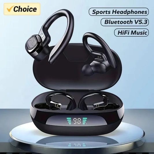 Ear Hook Sports Earbuds with 300mAh Case, Bluetooth 5.3