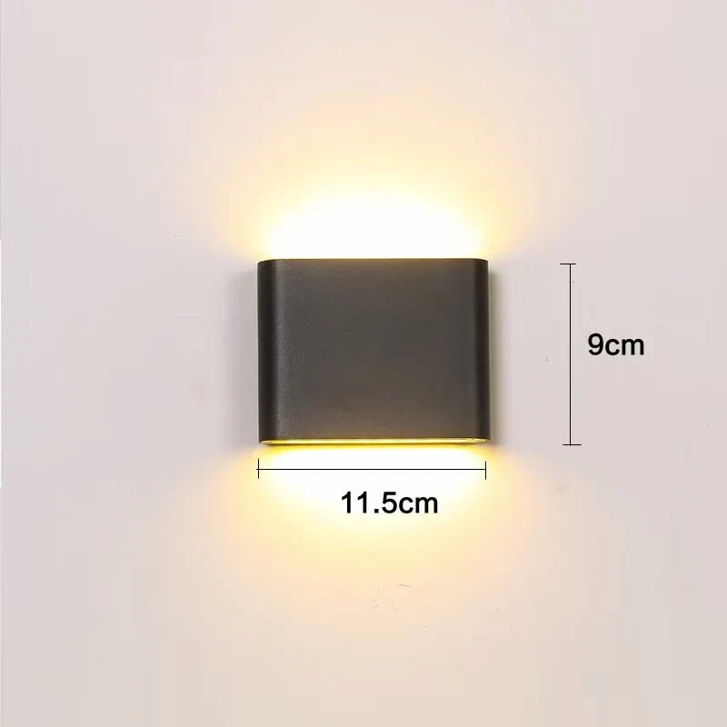 Aluminium Up and Down Wall Light, 12W, 90 to 260V
