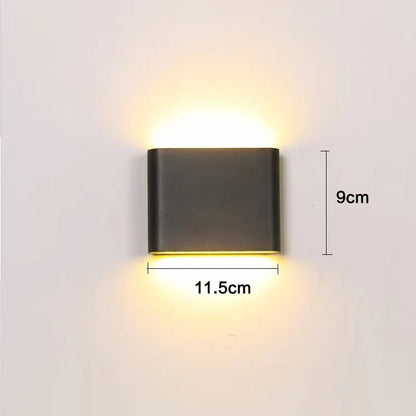 Aluminium Up and Down Wall Light, 12W, 90 to 260V