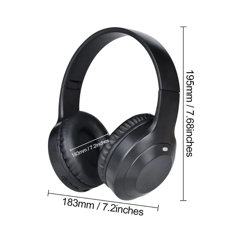 Over-Ear Bluetooth 5.3 Headphones, 12 Hour Battery