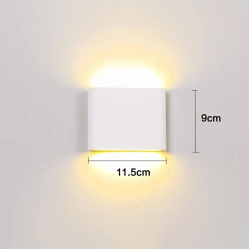 Aluminium Up and Down Wall Light, 12W, 90 to 260V