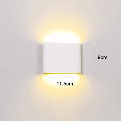 Aluminium Up and Down Wall Light, 12W, 90 to 260V