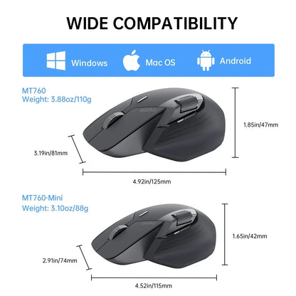 MT760 Multi-Mode Rechargeable Wireless Mouse, 4000 DPI